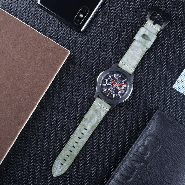 22mm Leather Watch Band For Huawei Watch GT2e / GT2 46mm(Green)
