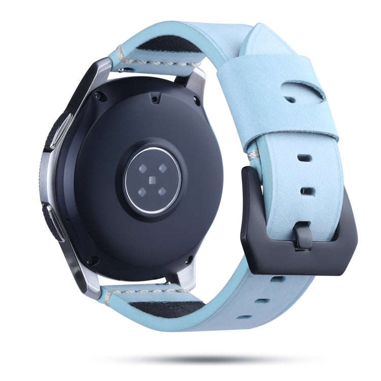 22mm Leather Watch Band For Huawei Watch GT2e / GT2 46mm(Turquoise)