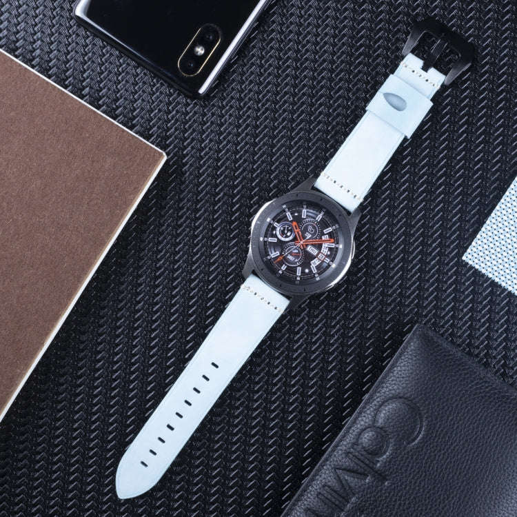22mm Leather Watch Band For Huawei Watch GT2e / GT2 46mm(Turquoise)