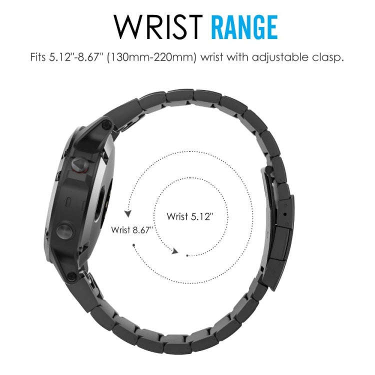 For Huawei Watch GT2e GT2 46mm 22mm Turtle Back Buckle Stainless Steel Watch Band(Black)