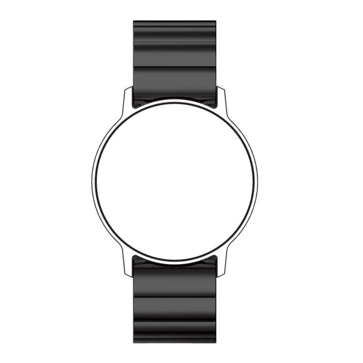 22mm For Huawei Watch GT2e GT2 46mm A Flat Buckle Stainless Steel Watch Band (Black)