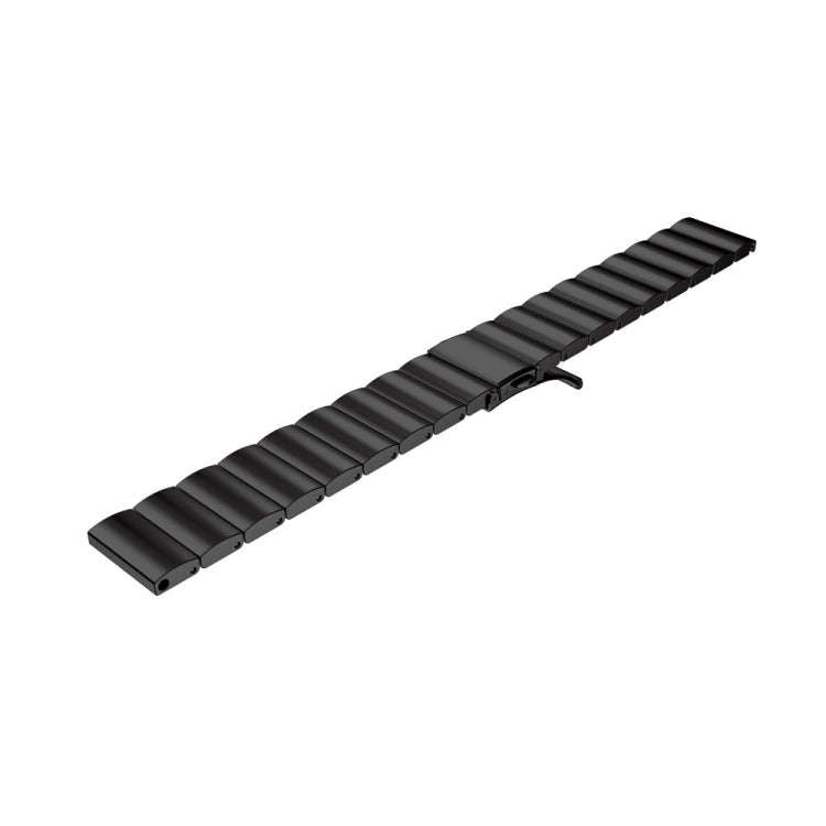 22mm For Huawei Watch GT2e GT2 46mm A Flat Buckle Stainless Steel Watch Band (Black)