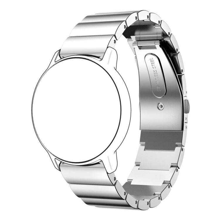 22mm For Huawei Watch GT2e GT2 46mm A Flat Buckle Stainless Steel Watch Band (Silver)