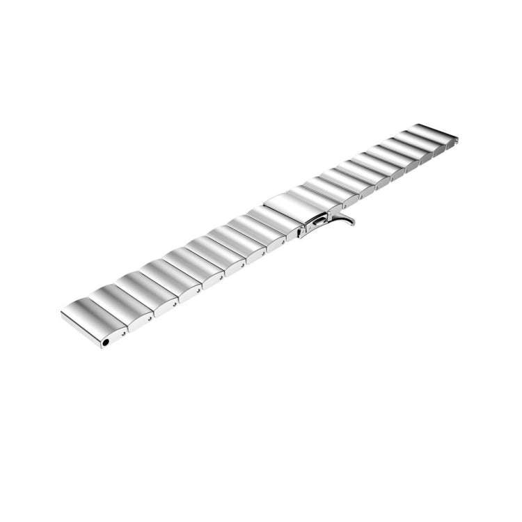22mm For Huawei Watch GT2e GT2 46mm A Flat Buckle Stainless Steel Watch Band (Silver)