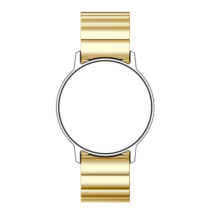 22mm For Huawei Watch GT2e GT2 46mm A Flat Buckle Stainless Steel Watch Band (Golden)