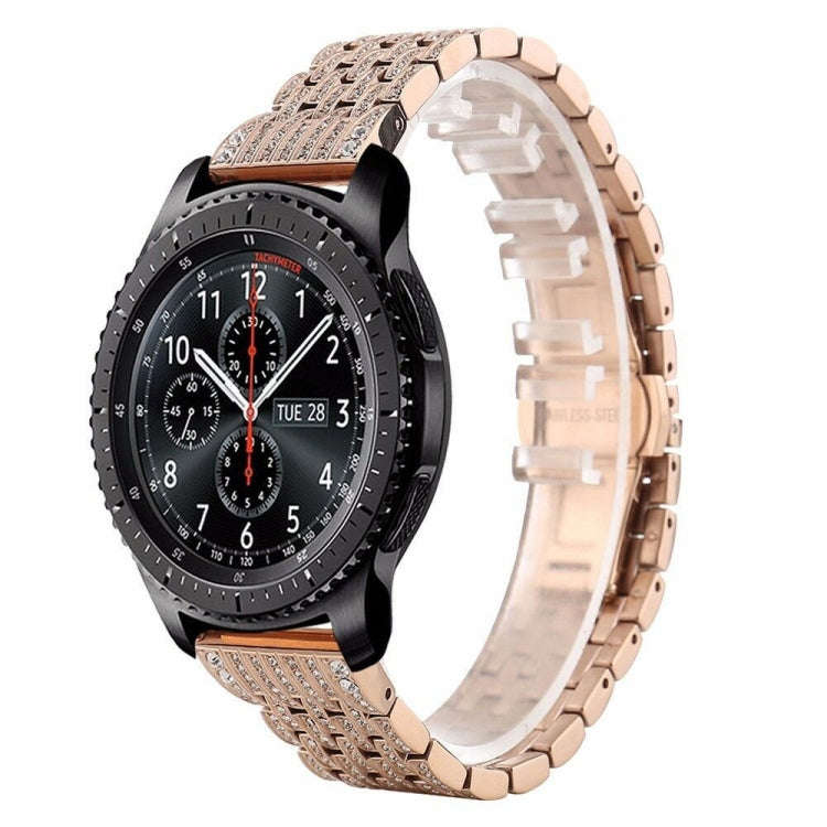 22mm For Huawei Watch GT2e GT2 46mm Aluminum alloy Masonry strap(Rose gold)
