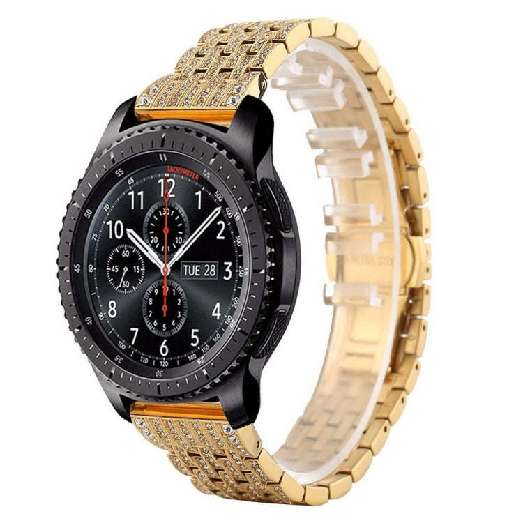 22mm For Huawei Watch GT2e GT2 46mm Aluminum alloy Masonry strap(Golden)