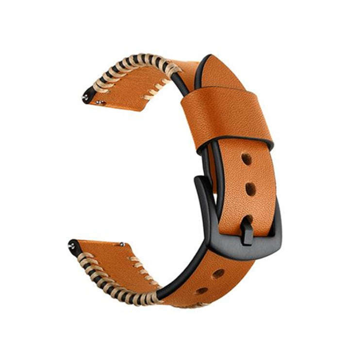 22mm For Huawei Watch GT2e GT2 46mm Leather Watch Band(Brown)