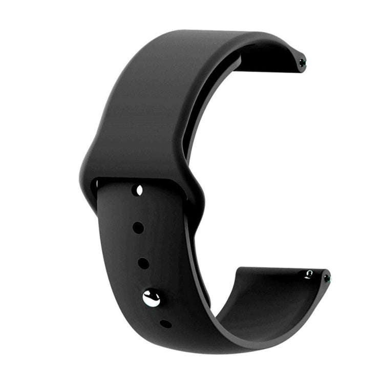 22mm For Huawei Watch GT2e GT2 46mm Monochrome Silicone Reverse Buckle Strap(Black)