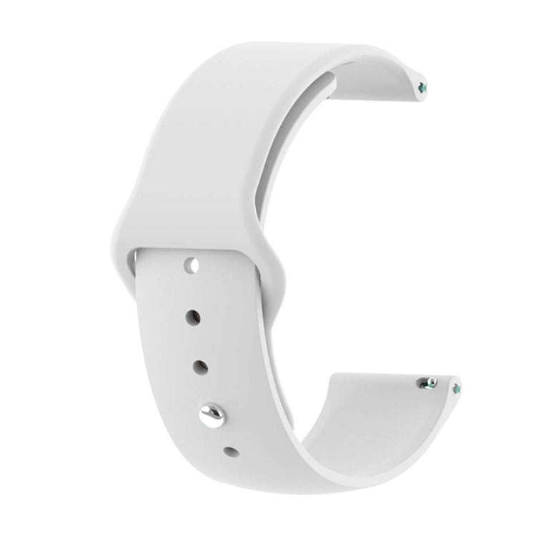 22mm For Huawei Watch GT2e GT2 46mm Monochrome Silicone Reverse Buckle Strap(White)