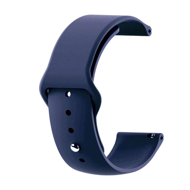 22mm For Huawei Watch GT2e GT2 46mm Monochrome Silicone Reverse Buckle Strap(Midnight blue)