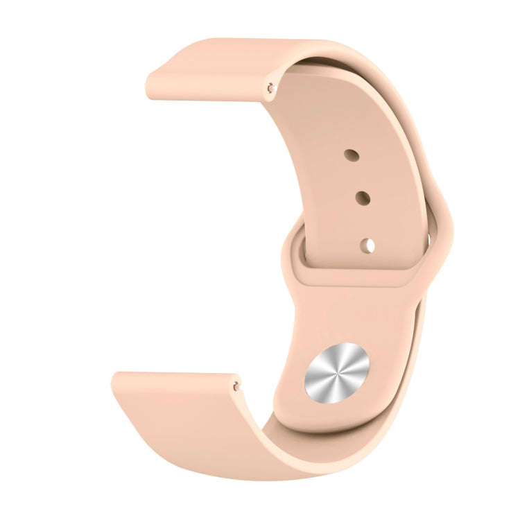 22mm For Huawei Watch GT2e GT2 46mm Monochrome Silicone Reverse Buckle Strap(Sand powder)