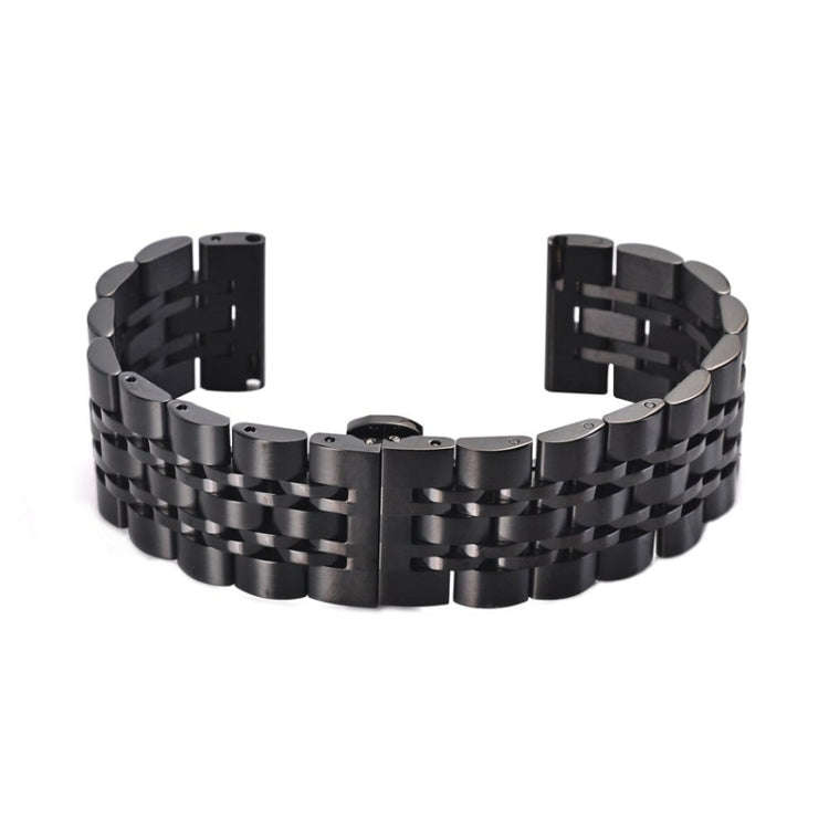 22mm For Huawei Watch GT2e GT2 46mm Seven Stainless Steel Watch Band(Black)