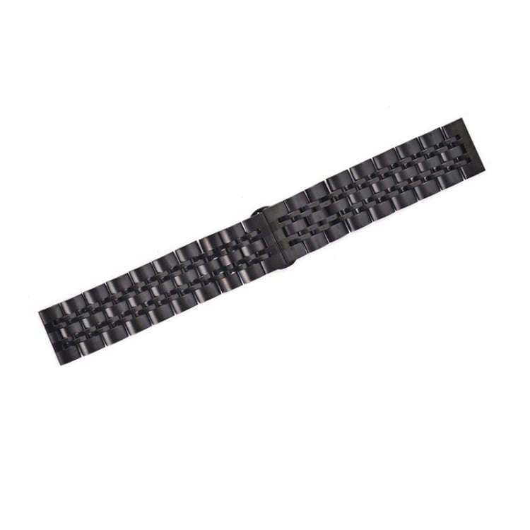 22mm For Huawei Watch GT2e GT2 46mm Seven Stainless Steel Watch Band(Black)
