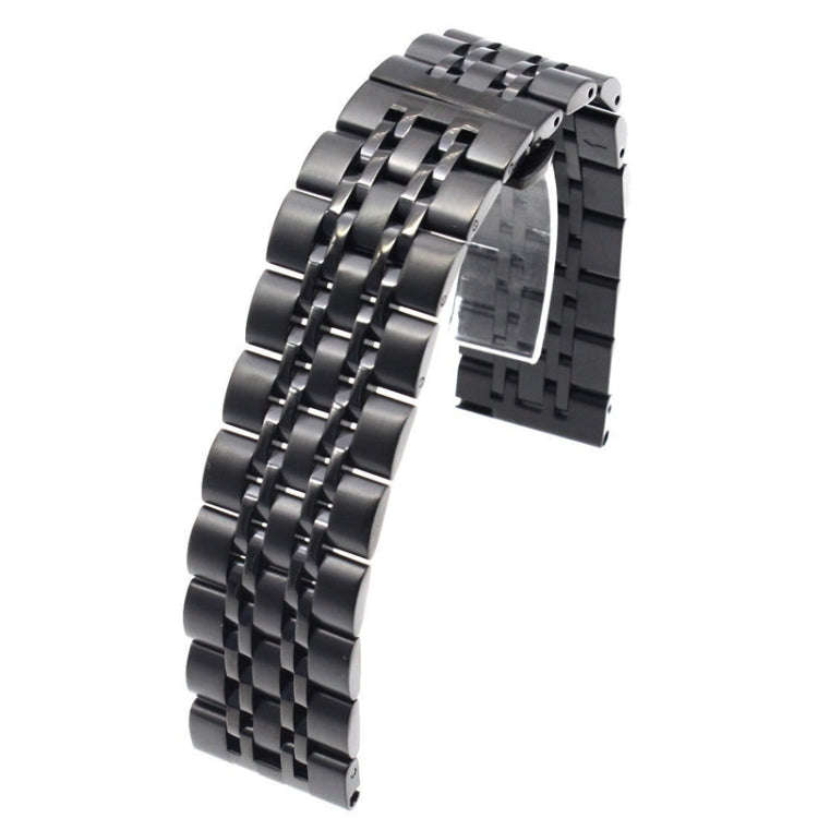 22mm For Huawei Watch GT2e GT2 46mm Seven Stainless Steel Watch Band(Black)