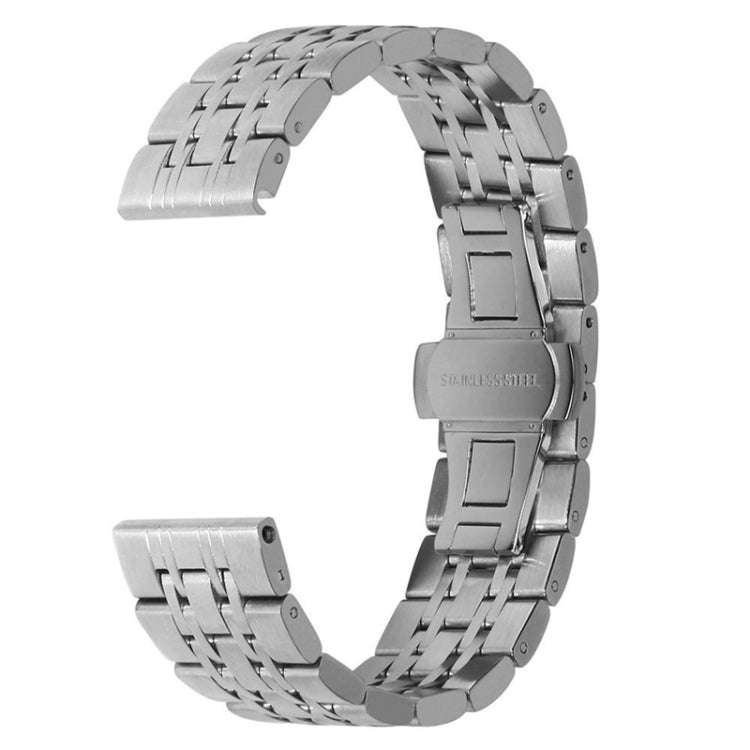 22mm For Huawei Watch GT2e GT2 46mm Seven Stainless Steel Watch Band(Silver)