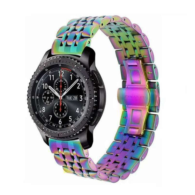22mm For Huawei Watch GT2e GT2 46mm Seven Stainless Steel Watch Band(Color)