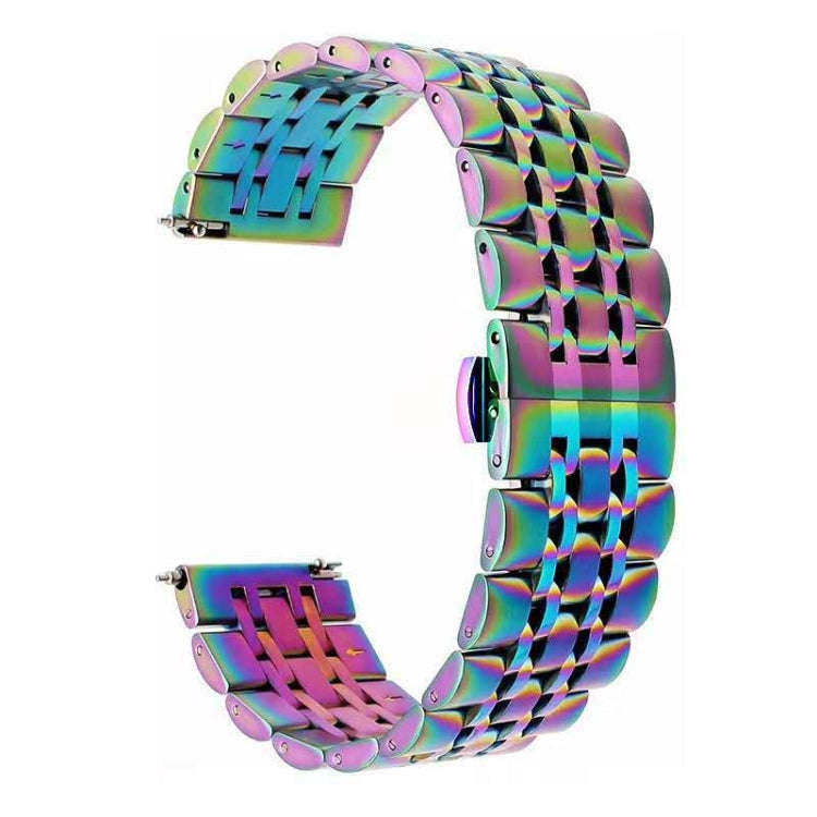 22mm For Huawei Watch GT2e GT2 46mm Seven Stainless Steel Watch Band(Color)