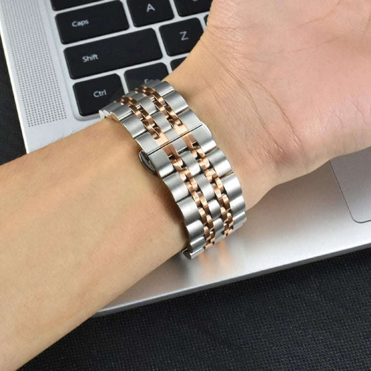 22mm For Huawei Watch GT2e GT2 46mm Seven Stainless Steel Watch Band(Silver)