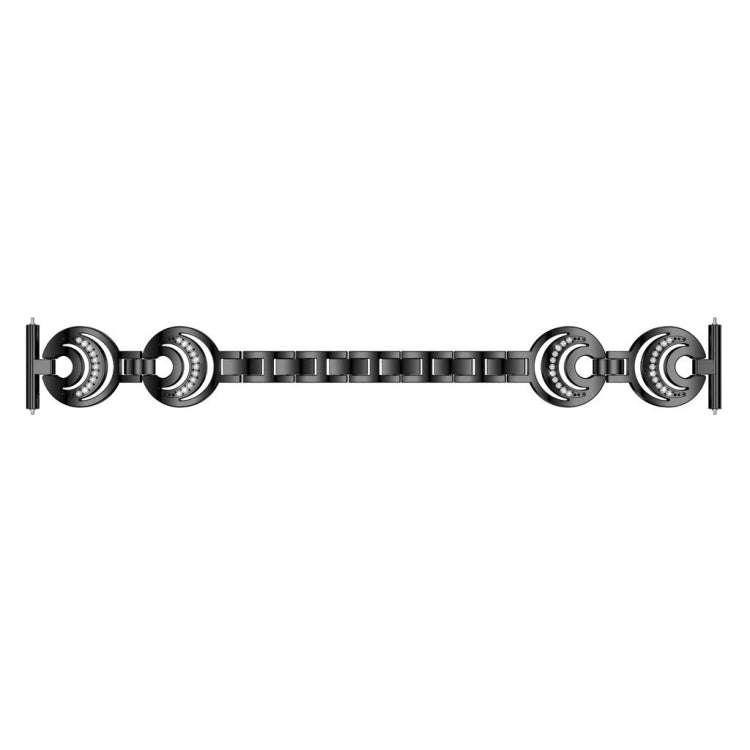 22mm For Huawei Watch GT2e GT2 46mm Sun Moon Star Aluminum Alloy Watch Band(Black)
