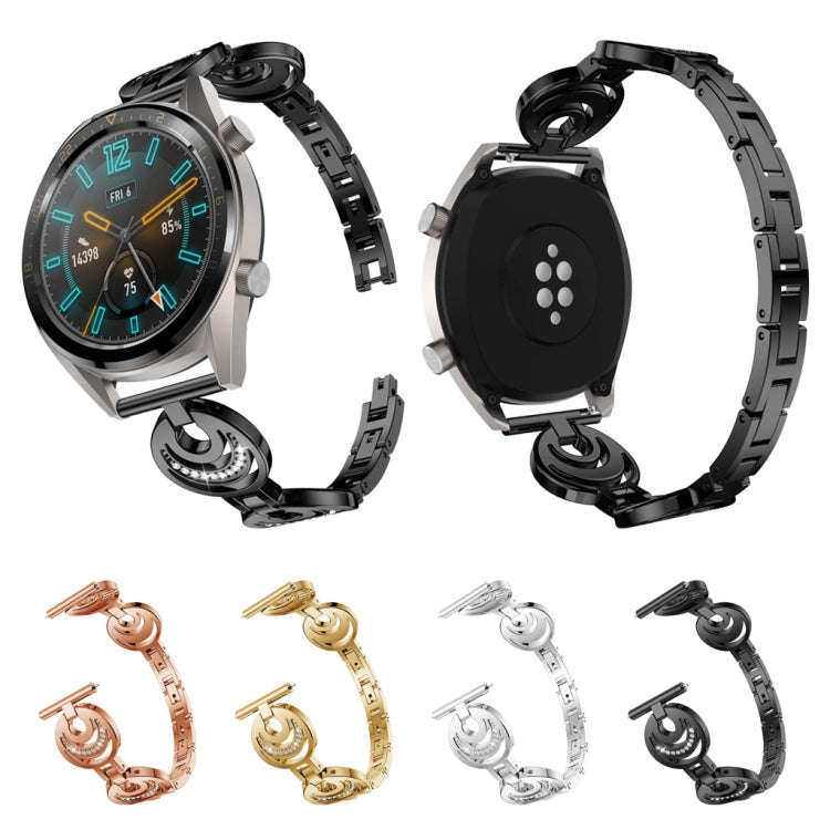 22mm For Huawei Watch GT2e GT2 46mm Sun Moon Star Aluminum Alloy Watch Band(Silver)