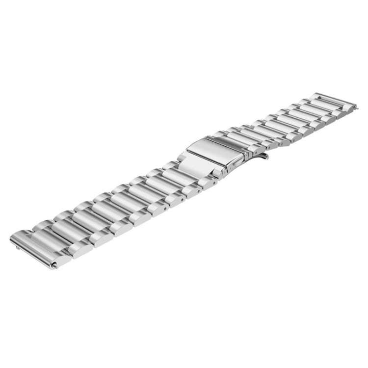 22mm For Huawei Watch GT2e GT2 46mm Three Flat Buckle Stainless Steel Watch Band(Silver)