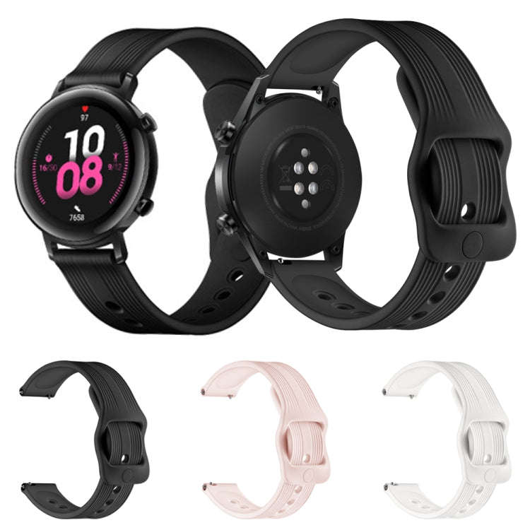 20mm For  Huawei Watch GT2 42mm / Galaxy Watch Active 2 / Huami GTS/GTR 42MM Silicone Watch Band ...