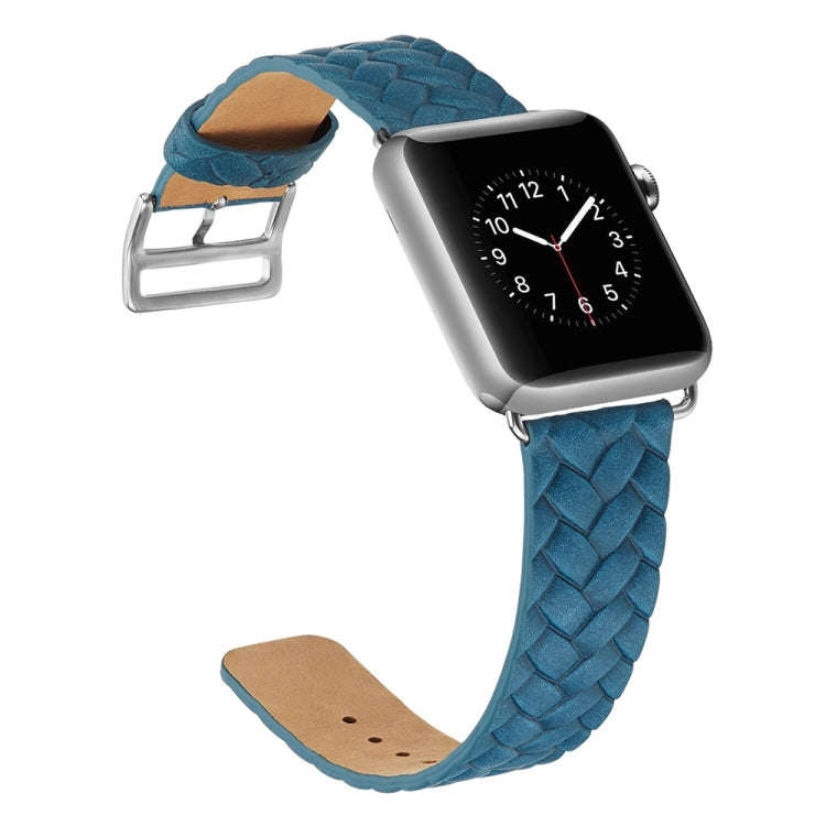 For Apple Watch Series 9&8&7 41mm / SE 3&SE 2&6&SE&5&4 40mm / 3&2&1 38mm Braided Strap(Blue)
