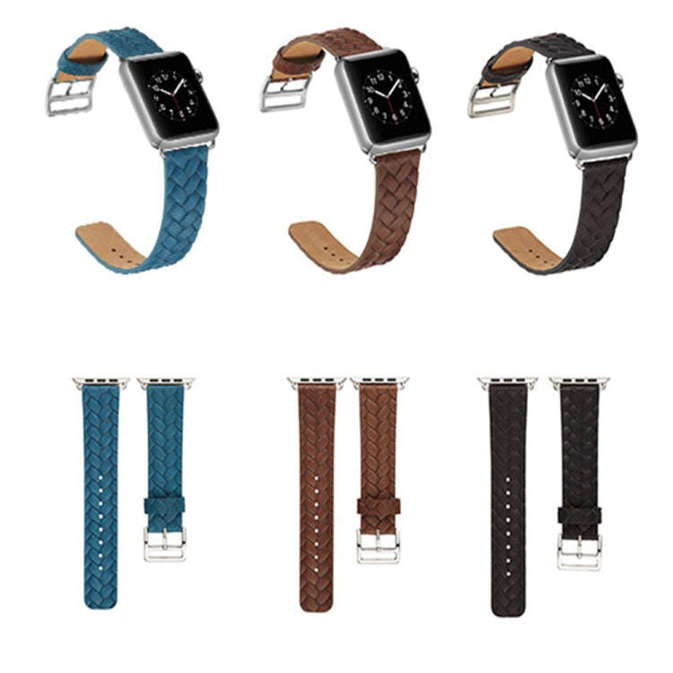 For Apple Watch Series 9&8&7 41mm / SE 3&SE 2&6&SE&5&4 40mm / 3&2&1 38mm Braided Strap(Blue)