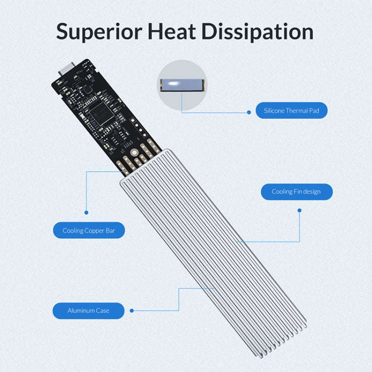 ORICO M2PJ NVME M.2 SSD Enclosure(Silver)