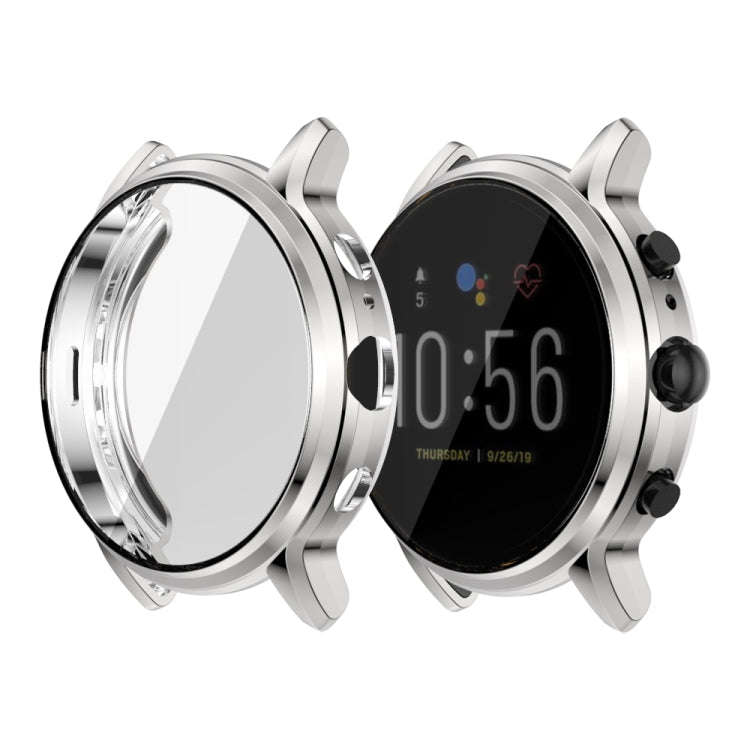 Suitable for FOSSIL Gen 5 Carlyle All-inclusive Electroplated TPU Protective Shell(Silver)