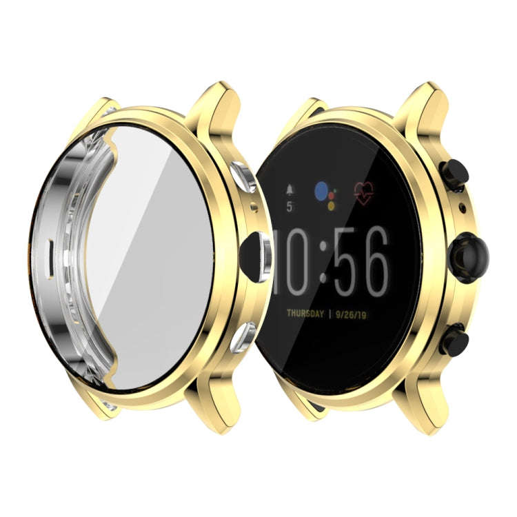 Suitable for FOSSIL Gen 5 Carlyle All-inclusive Electroplated TPU Protective Shell(Gold)