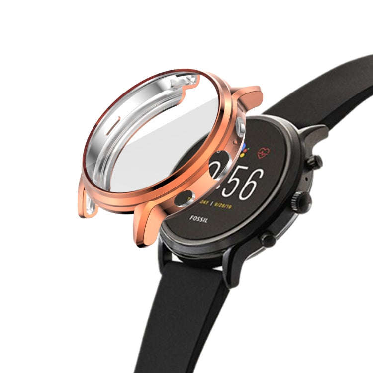 Suitable for FOSSIL Gen 5 Carlyle All-inclusive Electroplated TPU Protective Shell(Rose gold)