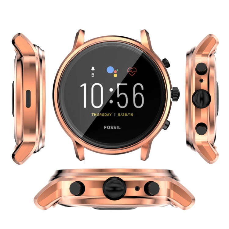 Suitable for FOSSIL Gen 5 Carlyle All-inclusive Electroplated TPU Protective Shell(Rose gold)