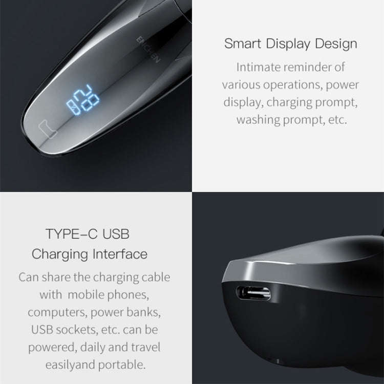 Original Xiaomi Youpin Yingqu Blackstone3 Men Portable Face Care Three Cutter Heads Electric Shav...