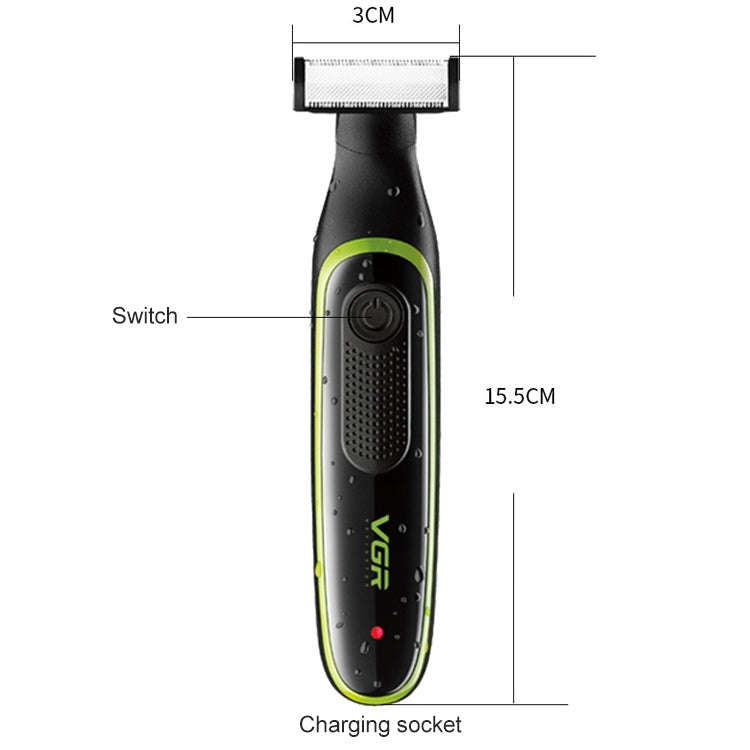 VGR V-017 10W USB Men Minimalist Small T Shaver