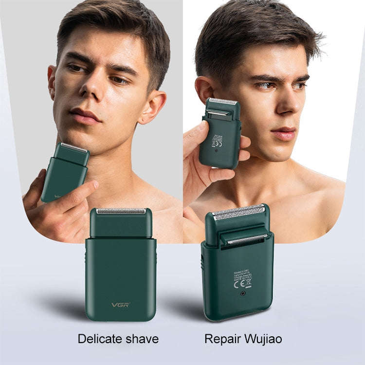 VGR V-390 5W USB Portable Reciprocating Electric Shaver (Black)