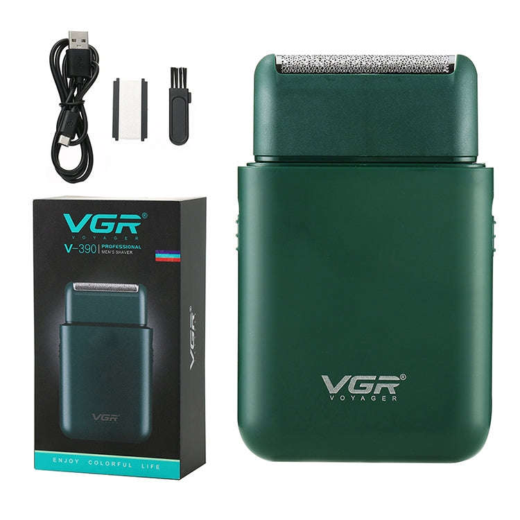 VGR V-390 5W USB Portable Reciprocating Electric Shaver (Black)