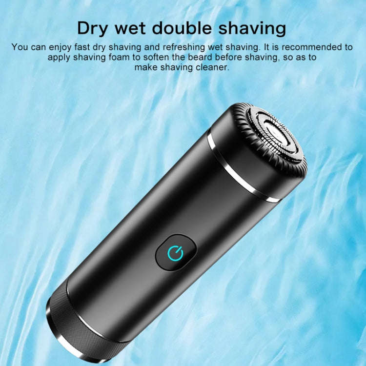 S1080 Mini Metal Turbo Electric Shaver Razor (Silver)