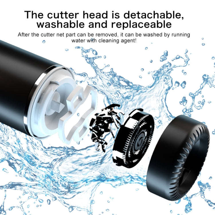S1080 Mini Metal Turbo Electric Shaver Razor (Silver)