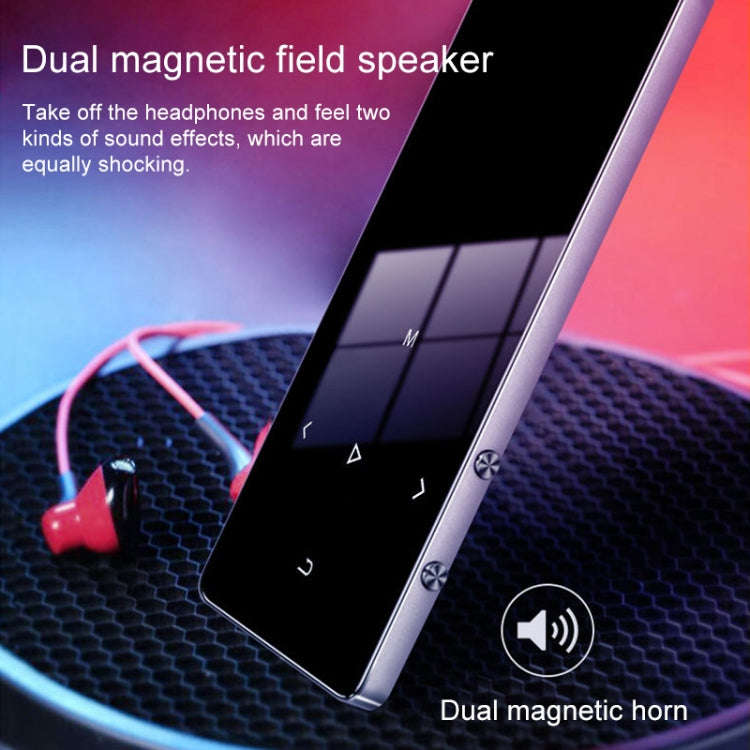 X2 16GB 1.8 inch Touch Screen Metal Bluetooth MP3 MP4 Hifi Sound Music Player (Black)