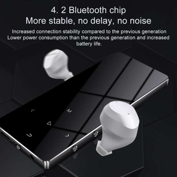 X2 16GB 1.8 inch Touch Screen Metal Bluetooth MP3 MP4 Hifi Sound Music Player (Black)