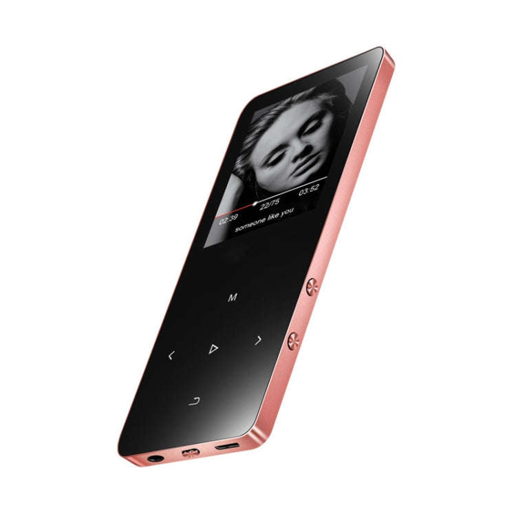 X2 16GB 1.8 inch Touch Screen Metal Bluetooth MP3 MP4 Hifi Sound Music Player (Rose Gold)