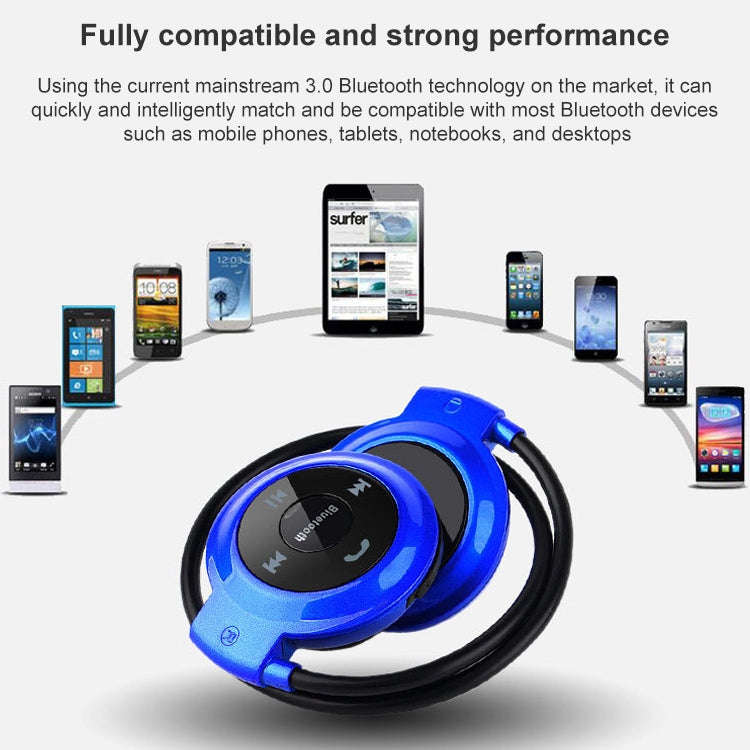 mini-503 MP3 Player Bluetooth Earphone, Support FM Radio & 32GB TF Card