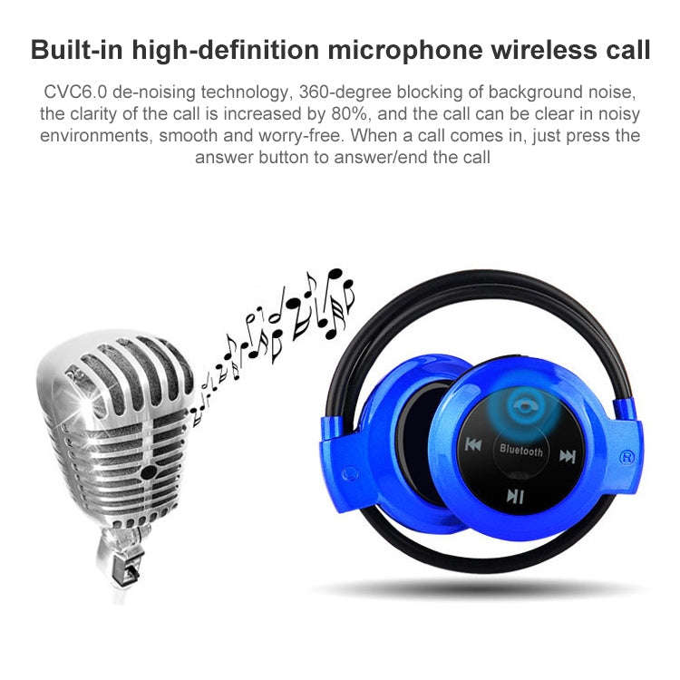 mini-503 MP3 Player Bluetooth Earphone, Support FM Radio & 32GB TF Card