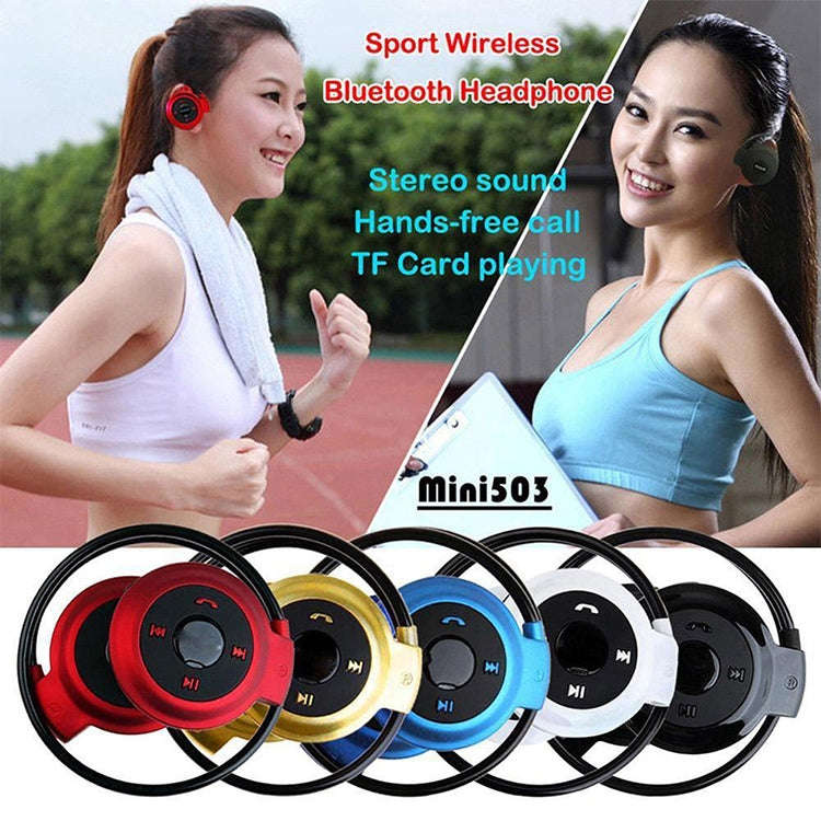 mini-503 MP3 Player Bluetooth Earphone, Support FM Radio & 32GB TF Card
