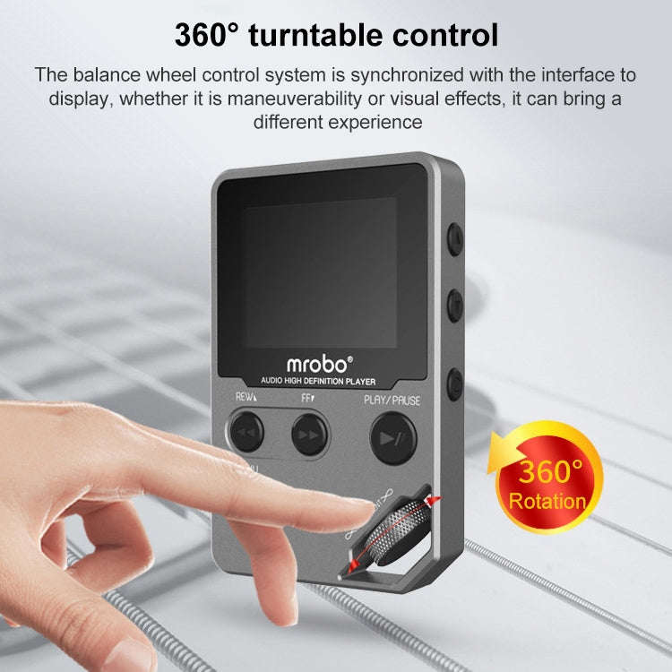 1.8 inch HIFI MP3 Player Metal High Sound Quality Entry-level Lossless Music Player, Support TF C...