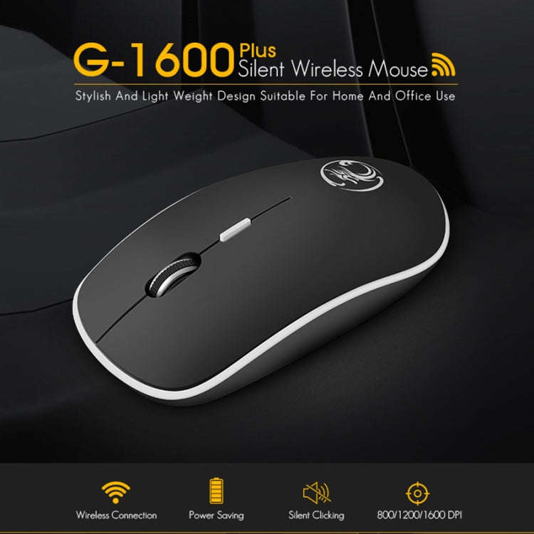 iMICE G-1600 Plus 2.4Ghz 1600 DPI Ergonomic Noiseless USB Mute Wireless Mouse