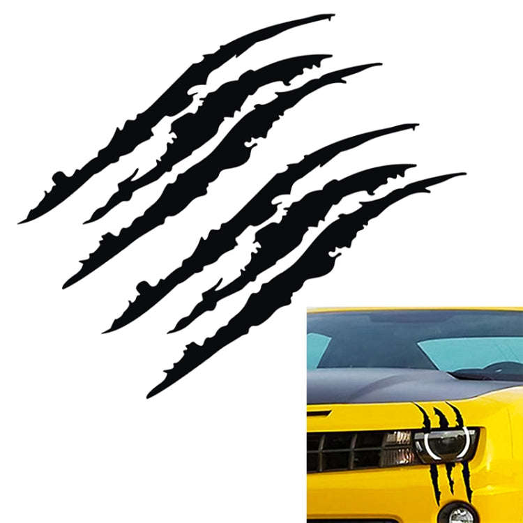 2 PCS Reflective Car Sticker Monster Scratch Stripe Claw Marks Car Auto Headlight Decoration Viny...