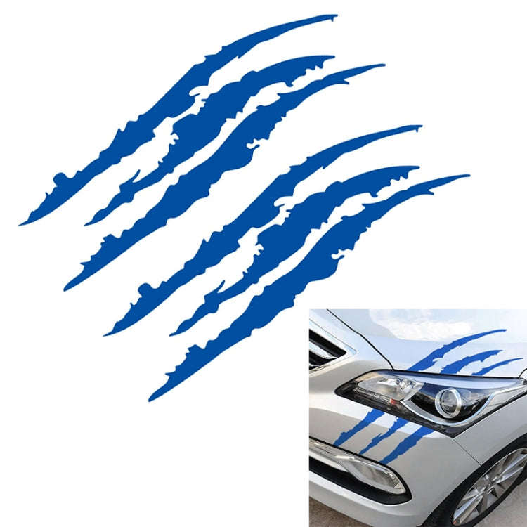 2 PCS Reflective Car Sticker Monster Scratch Stripe Claw Marks Car Auto Headlight Decoration Viny...
